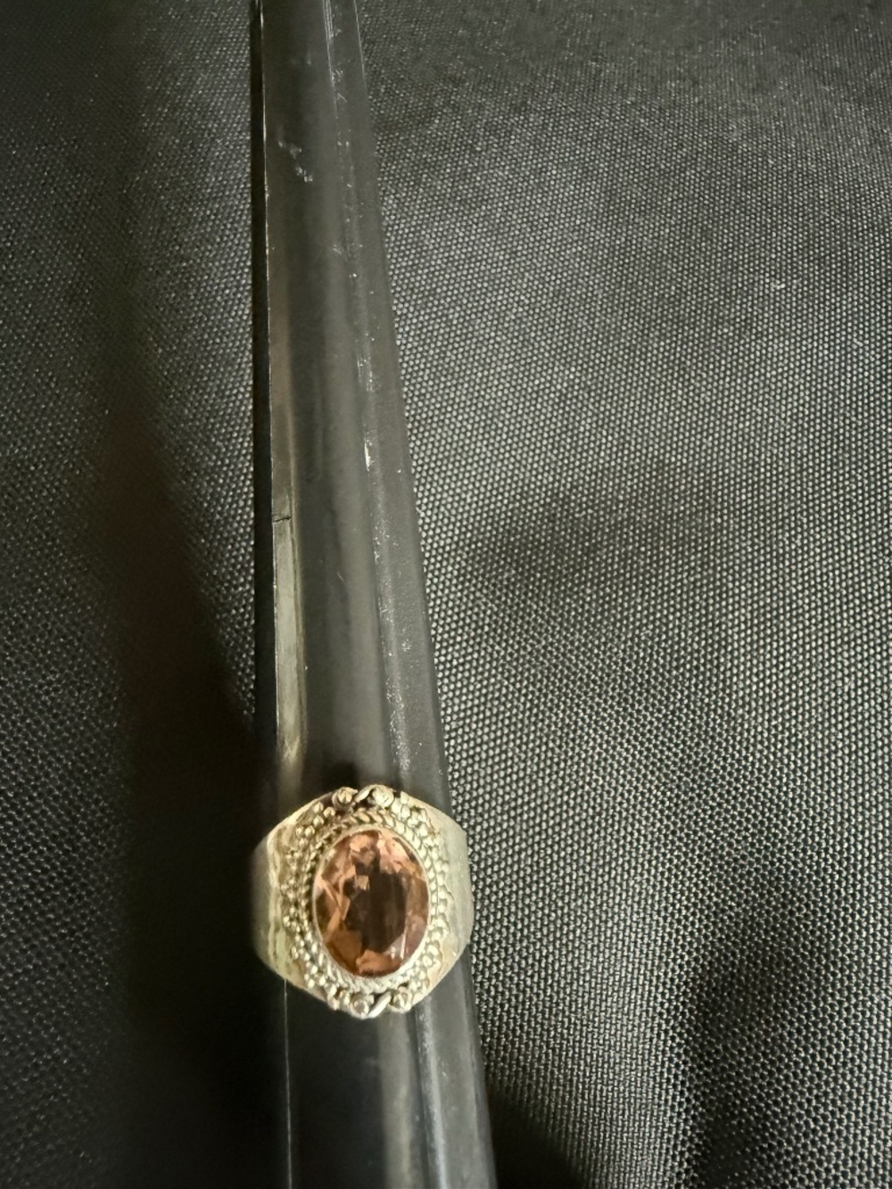 Vintage oval cut citrine ring